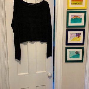 Boxy black sweater